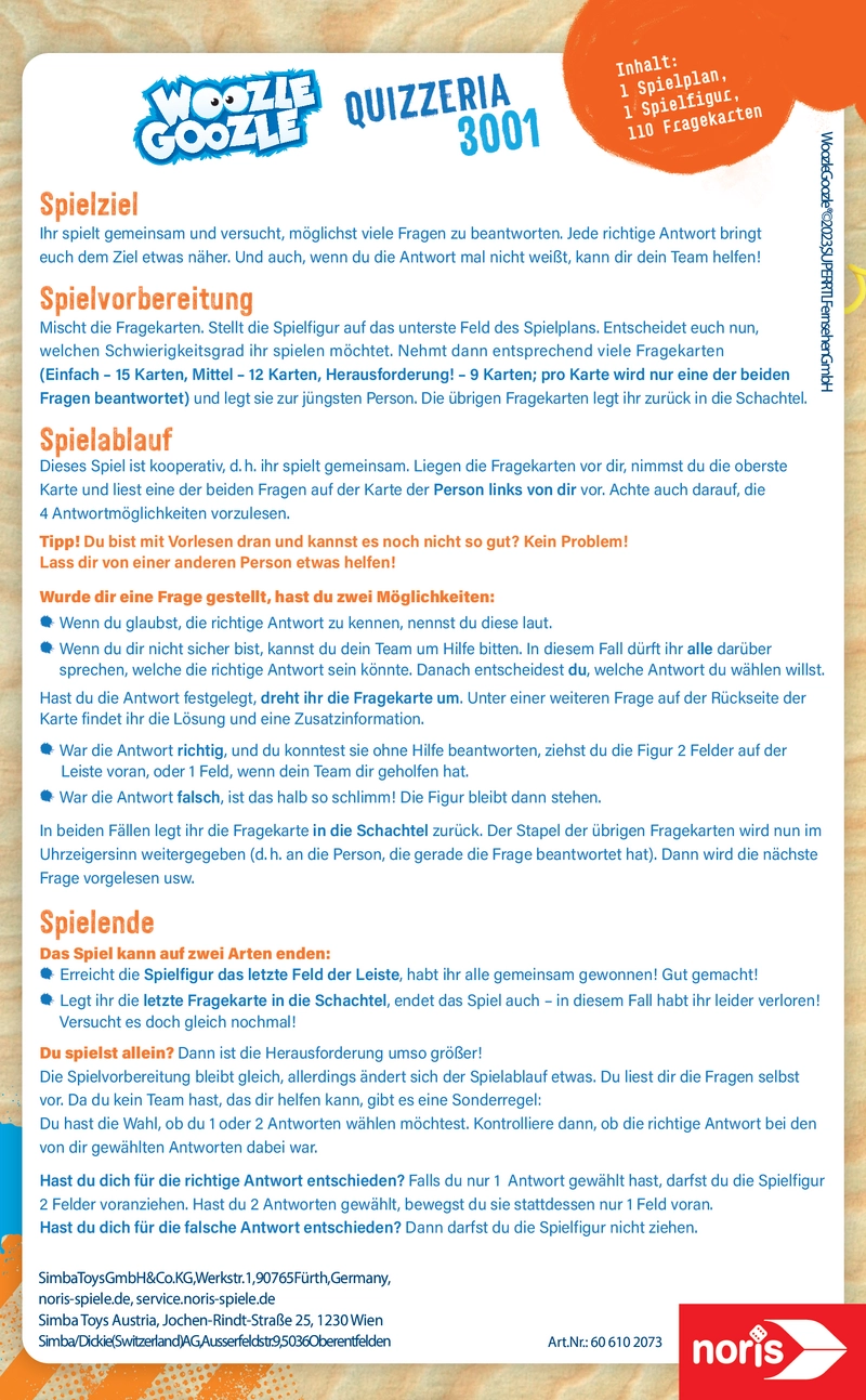 Woozle Goozle Quizzeria - Spannendes Ratespiel für die ganze Familie