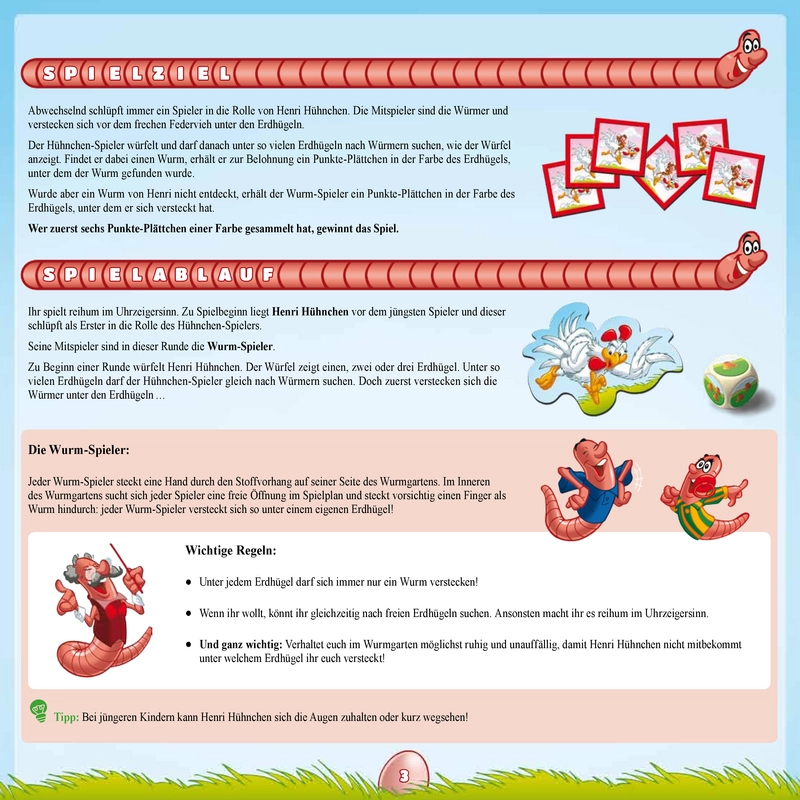 Worm Party - Das spannende Versteckspiel für Kinder