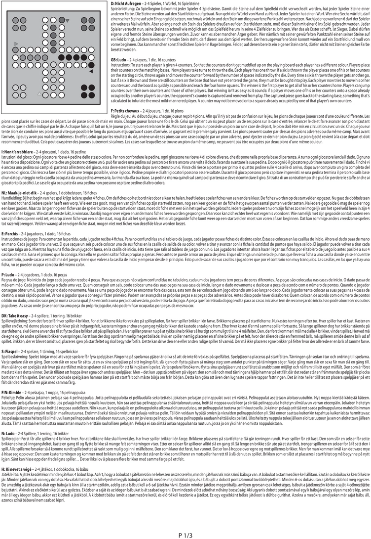 Würfelspiel für 2-4 Spieler - Strategisches Platzieren der Spielsteine