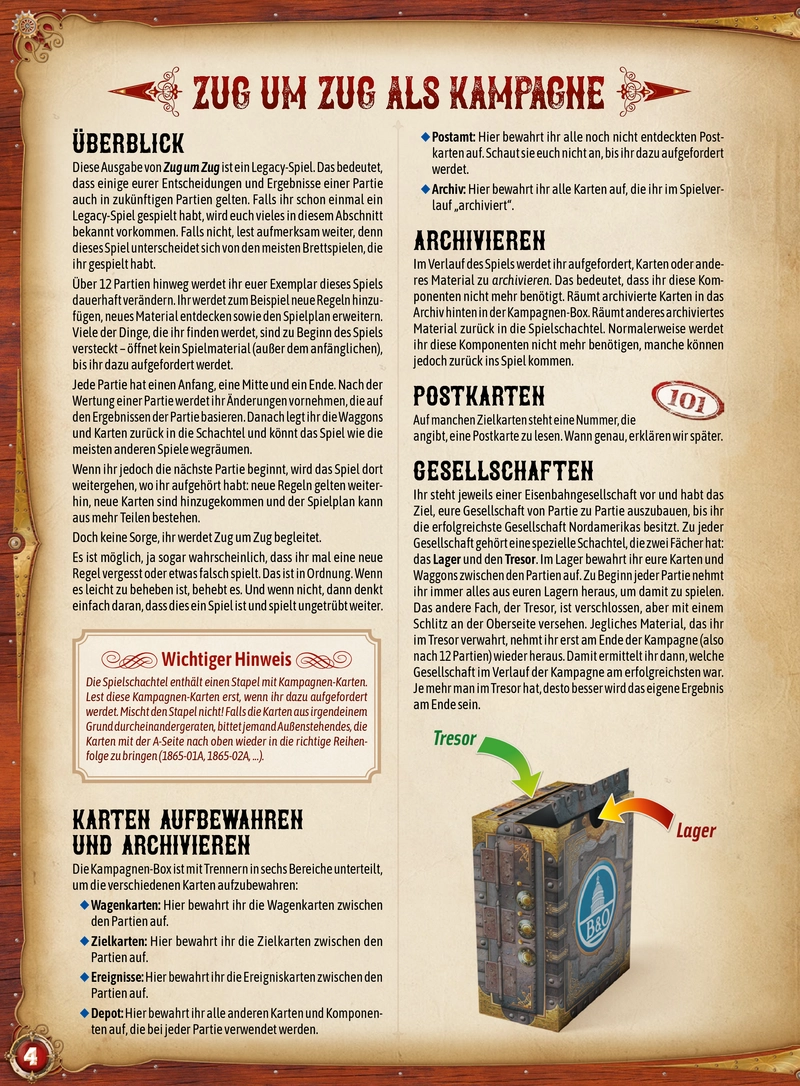 Zug um Zug: Legenden des Westens - Spielanleitung