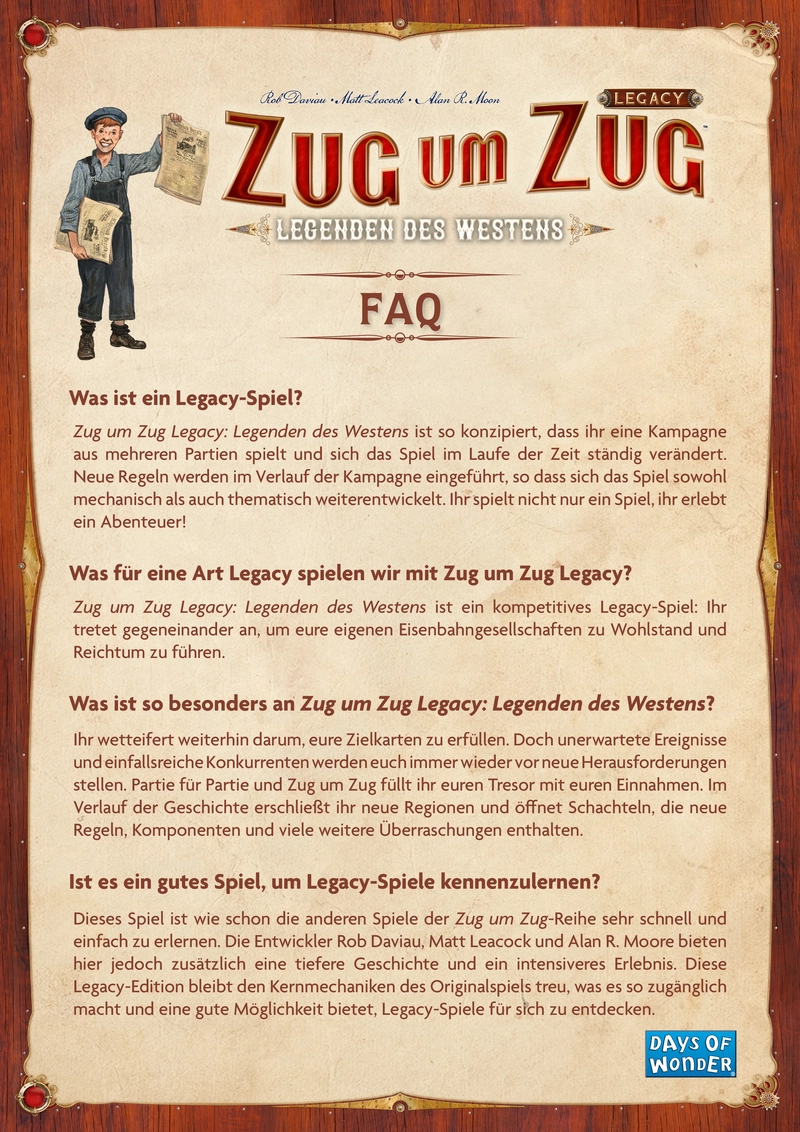 Zug um Zug: Legenden des Westens - Spielanleitung und FAQ