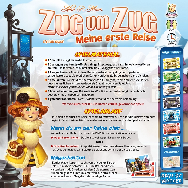 Zug um Zug: Meine erste Reise - Spielanleitung und Regeln