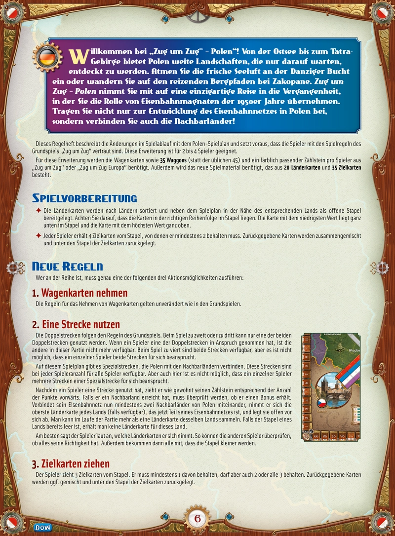 Zug um Zug - Polen: Spielanleitung und Regeln